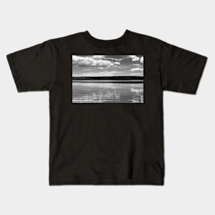 Summer Clouds in Black and White Kids T-Shirt